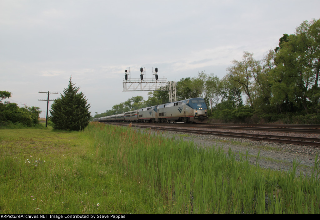 An Amtrak train coming through Westfield New York